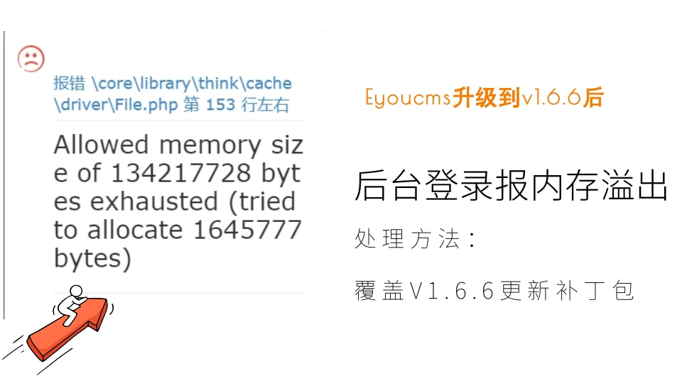 v1.6.6升级后台登录报内存溢出问题处理教程